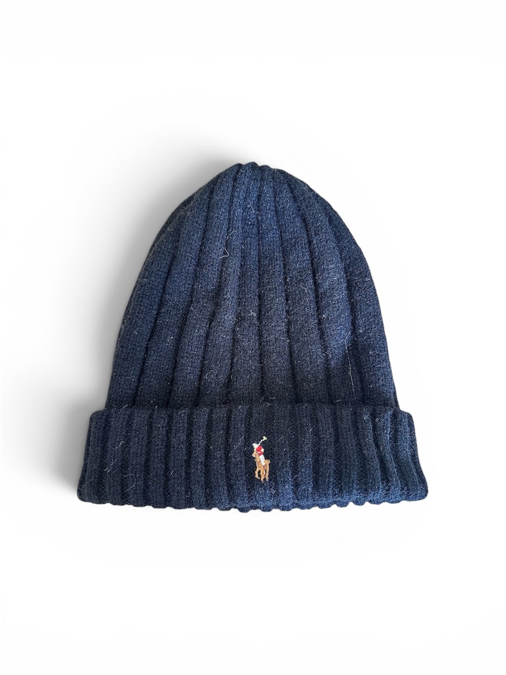 Polo by Ralph Lauren Black Ribbed Knit Beanie